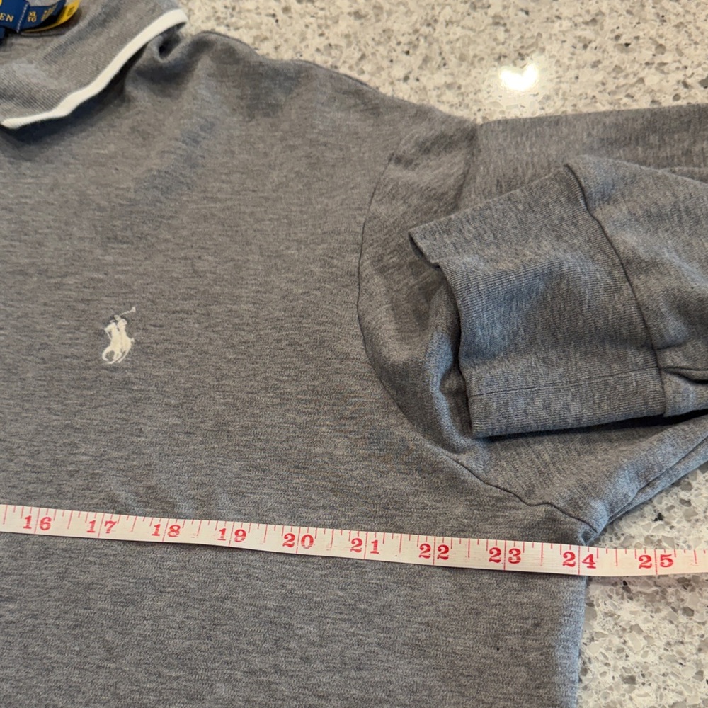 Polo by Ralph Lauren Heather Gray Long Sleeve Polo Shirt Mens XL - Picture 4 of 6